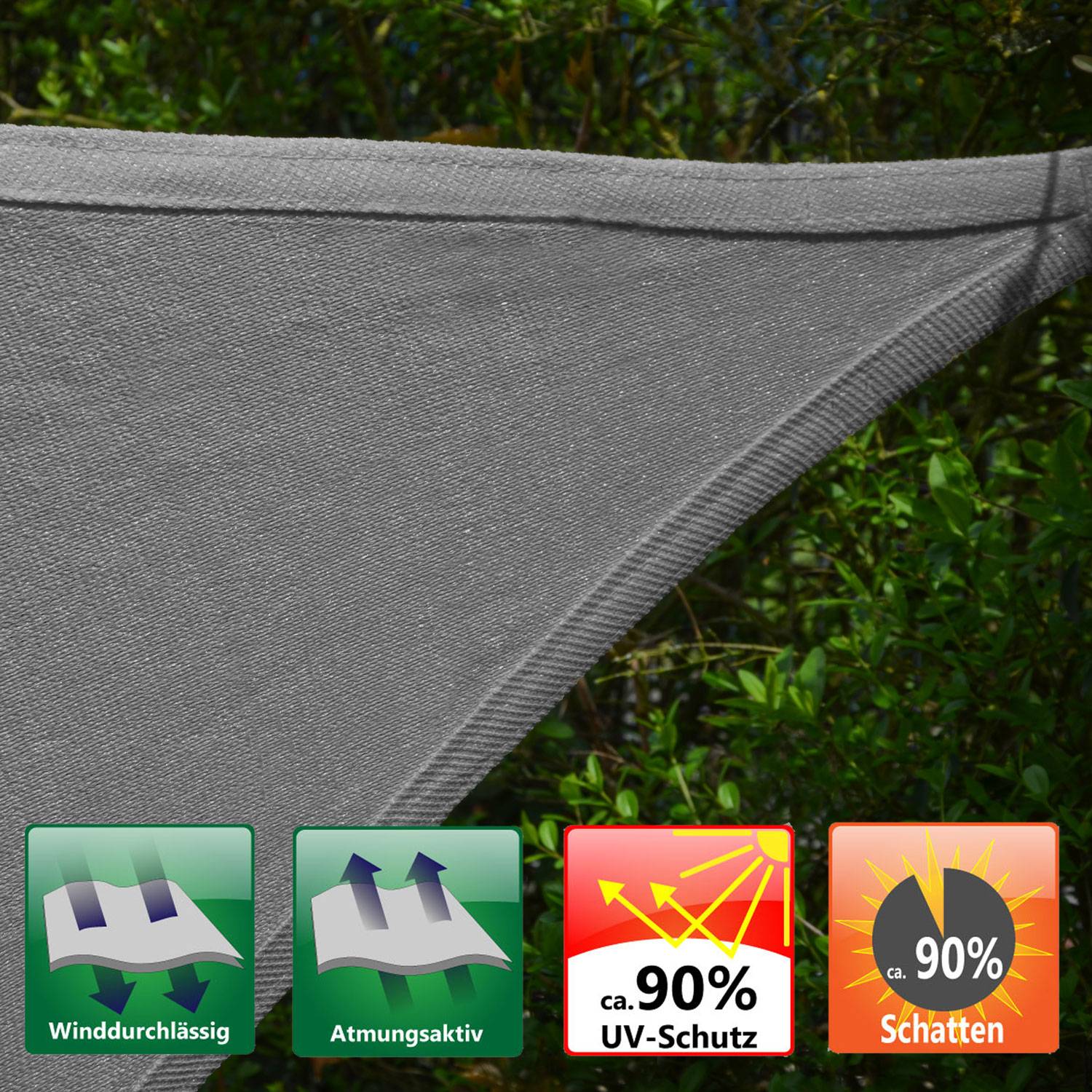 UV Sonnensegel Wasserdurchlässig 6x5 - Rechteckig - Sonnenschutz Garten Terrasse