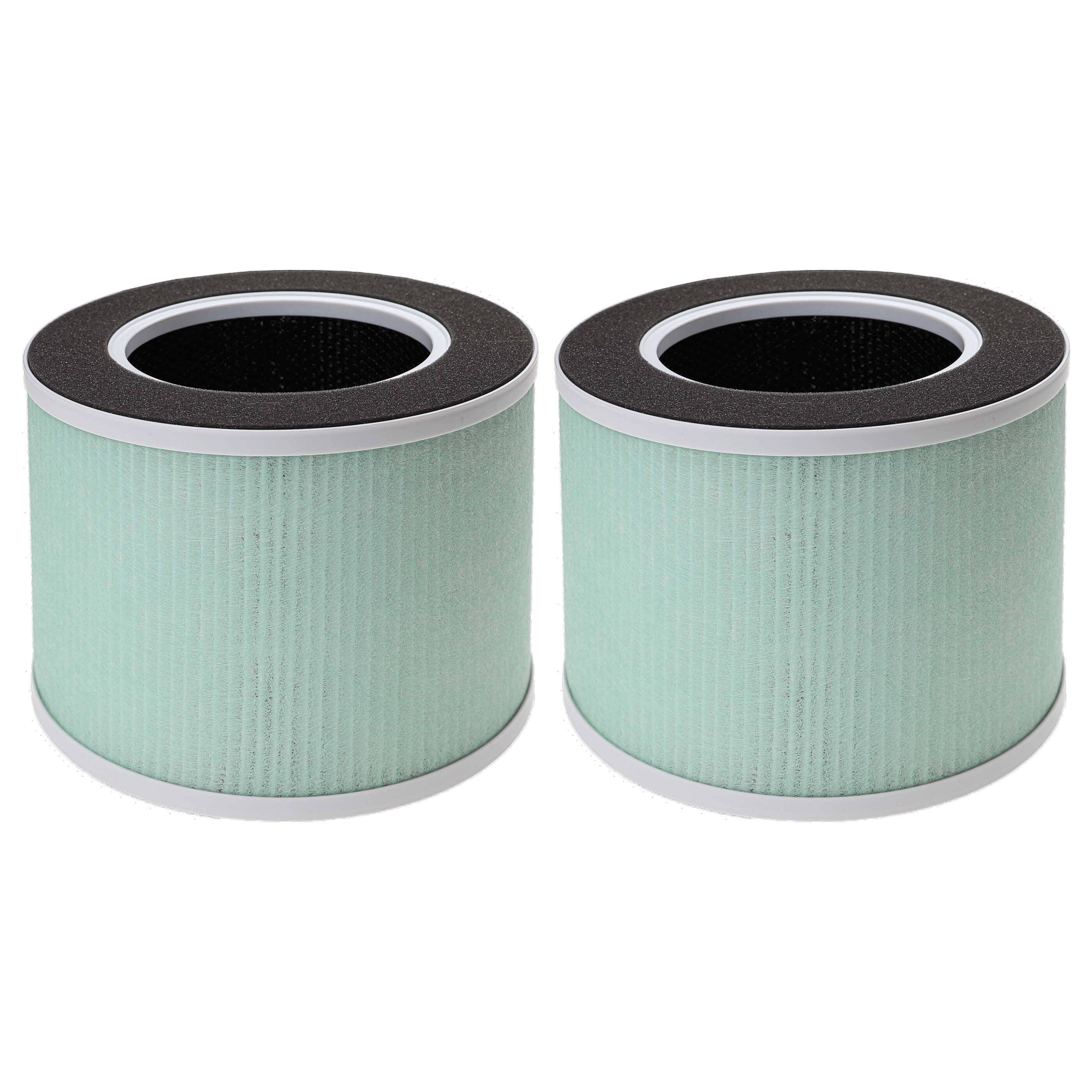 vhbw 2x Luftilter kompatibel mit Renpho RP-AP088B Luftreiniger - Kombifilter Vorfilter + HEPA + Aktivkohle + Netzfilter
