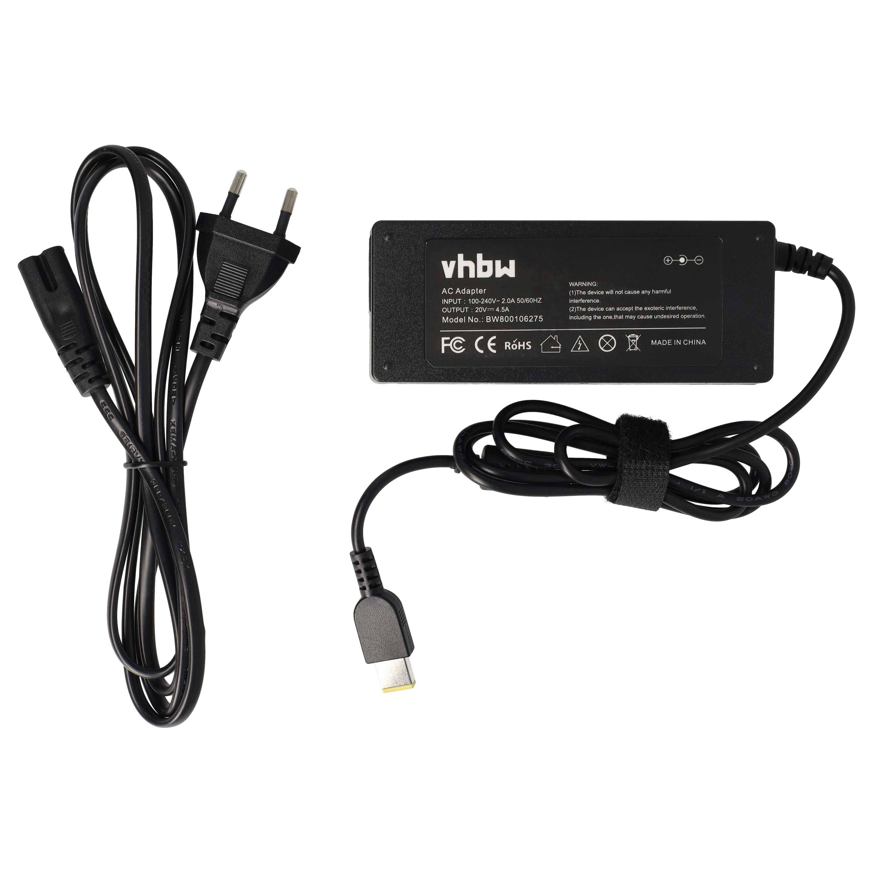 vhbw Netzteil kompatibel mit Lenovo ThinkPad Yoga 11E, HD, FHD IPS Notebook, 90 W