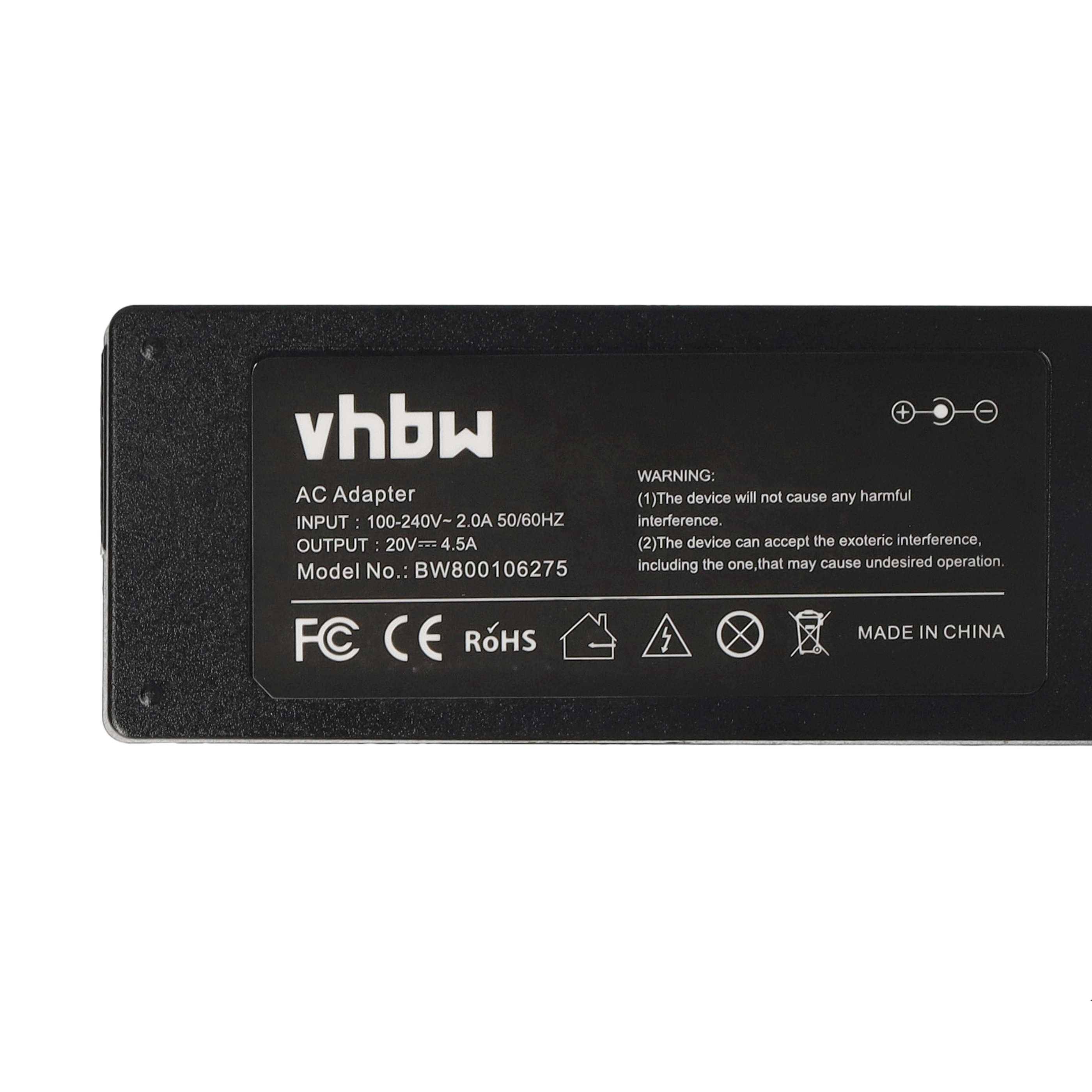 vhbw Netzteil kompatibel mit Lenovo ThinkPad Yoga 11E, HD, FHD IPS Notebook, 90 W