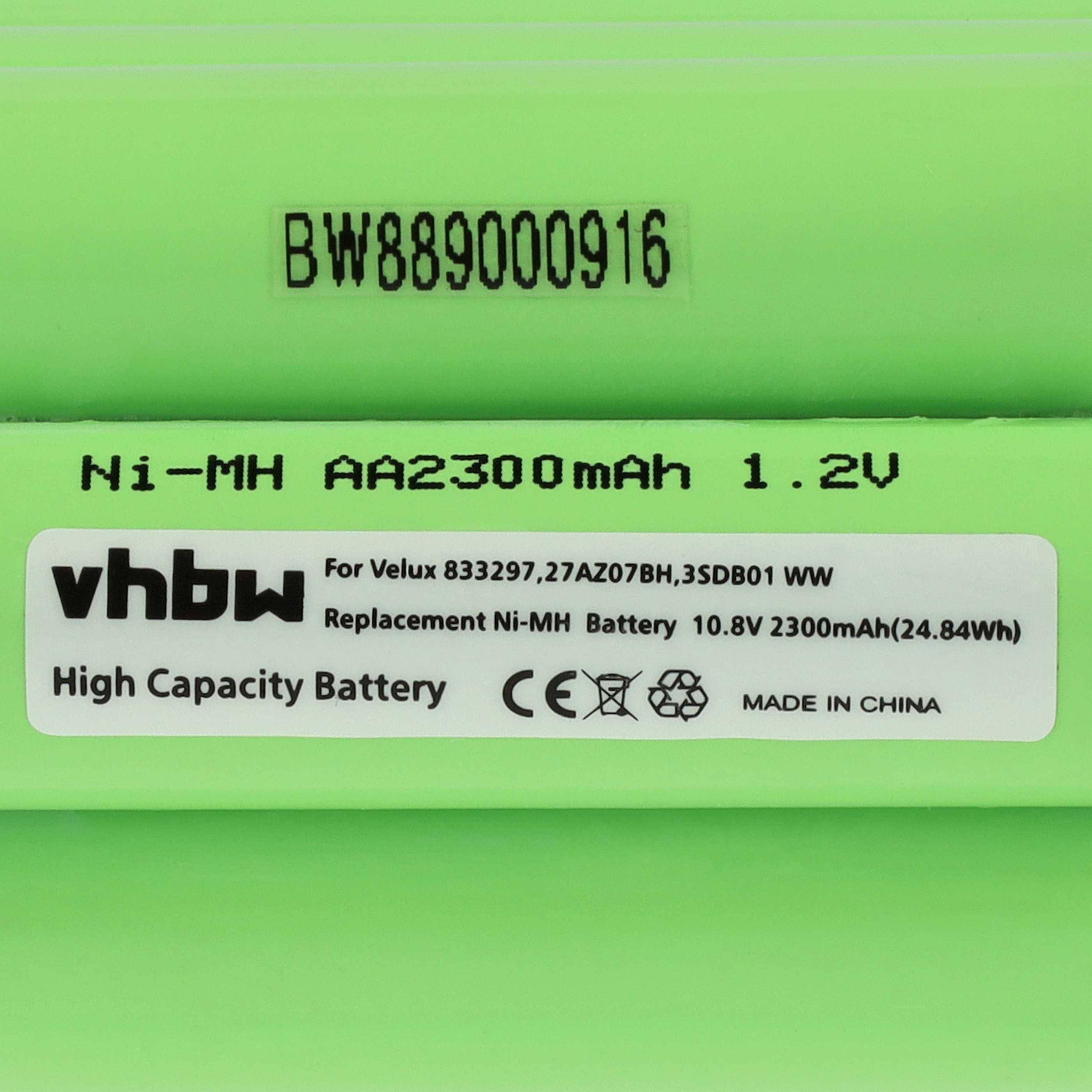 Grüne Ni-MH AA-Batterie mit der Bezeichnung „High Capacity Battery 2300mAh 1.2V