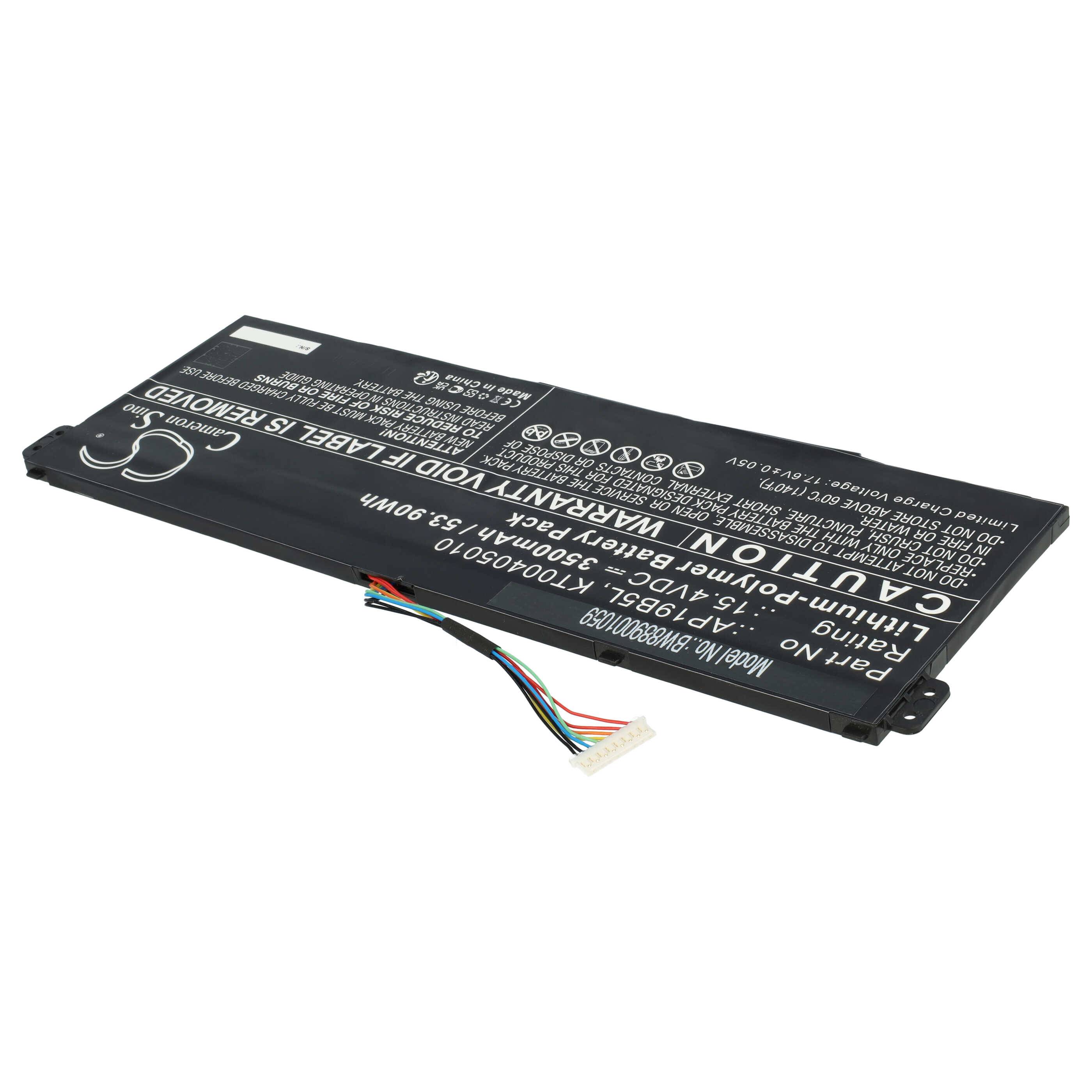 vhbw Akku kompatibel mit Acer Aspire Vero AV15-51-518U, AV15-51-51EG, AV15-51-53J9 Notebook (3500mAh, 15,4V, Li-Polymer)