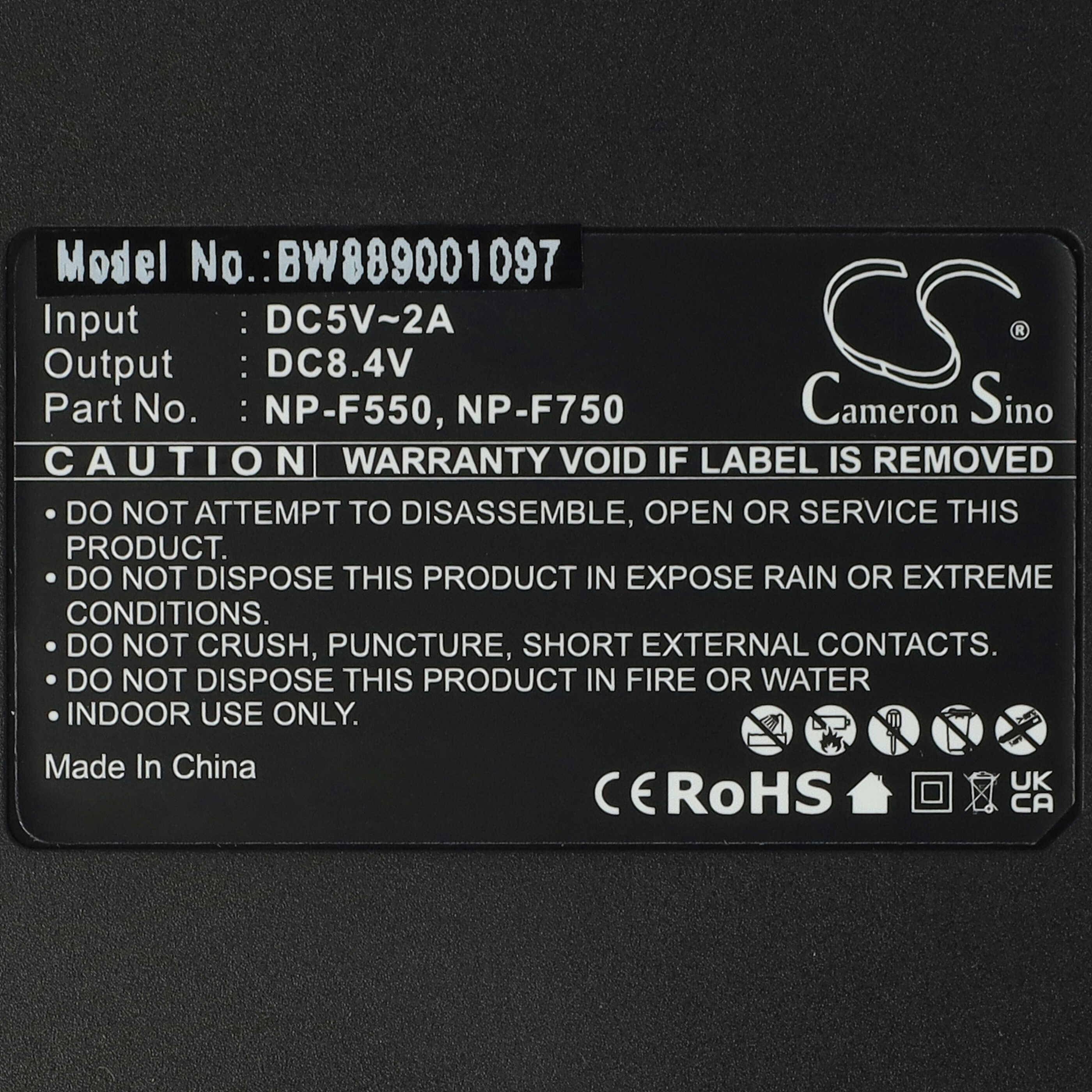 vhbw Dual Ladegerät kompatibel mit Panasonic NV-GS60EB-S, NV-GS60EG-S, NV-GS65, NV-GS60 Kamera Camcorder/Akku - Ladeschale + Micro-USB-Kabel