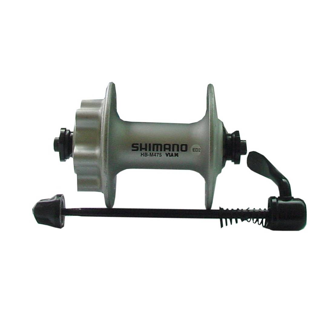 SHIMANO EHBM475BS5 Vorderrad-Nabe "HB-M475" Disc 6-Loch, 100 mm, 32 Loch, silber