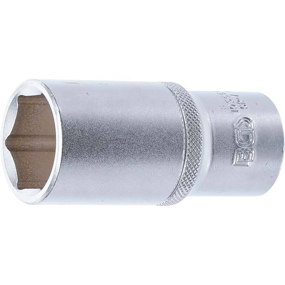 Steckschlüssel-Einsatz Sechskant - tief - Chrom-Vanadium-Stahl - Antrieb Innenvierkant 12,5 mm (1/2") - SW 26 mm - Bruttogewicht 320 g