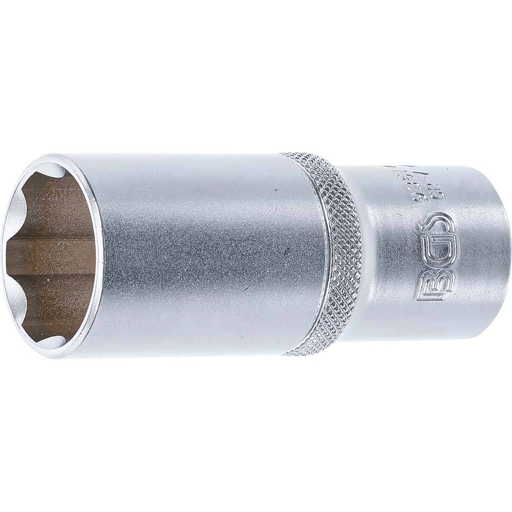 Steckschlüssel-Einsatz Super Lock - tief - Chrom-Vanadium-Stahl - Antrieb Innenvierkant 12,5 mm (1/2") - SW 24 mm - Bruttogewicht 220 g