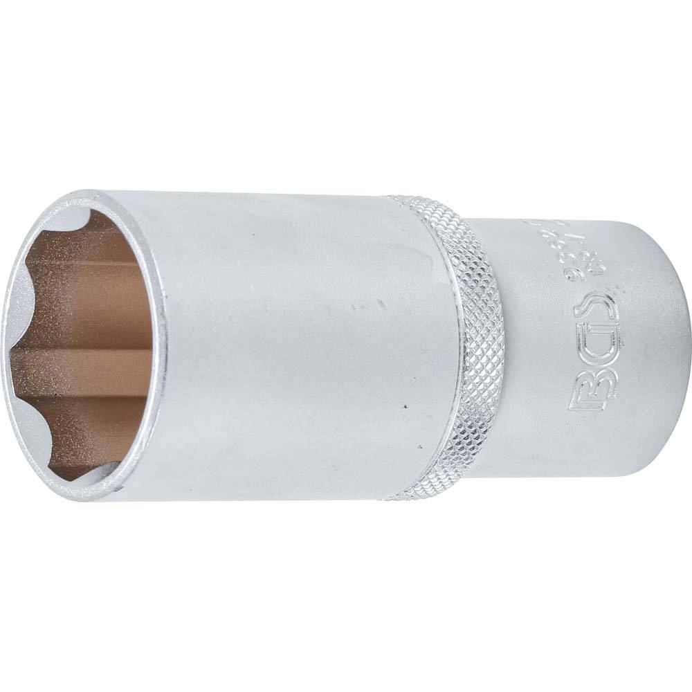 Steckschlüssel-Einsatz Super Lock - tief - Chrom-Vanadium-Stahl - Antrieb Innenvierkant 12,5 mm (1/2") - SW 27 mm - Bruttogewicht 300 g