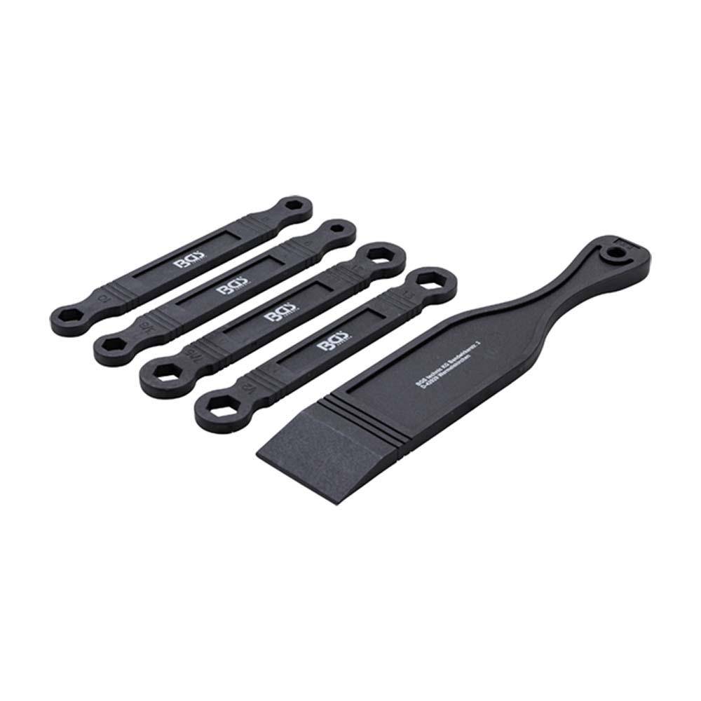 Kunststoff-Doppel-Ringschlüssel- & Stemmhebel-Satz - 5-teilig - Verbundkunststoff