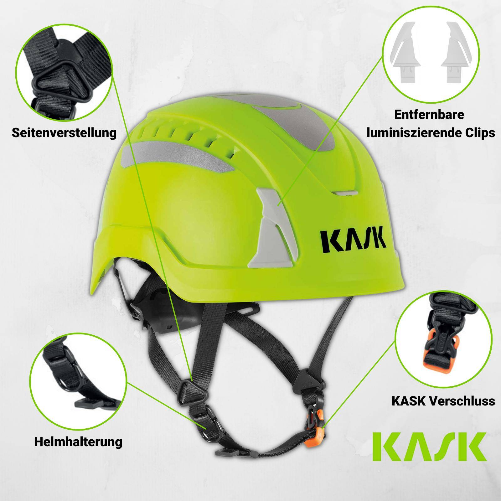 Schutzhelm KASK Primero / Primero Air WHE00114-221 Farbe warngelb Typ Primero Air Hi Viz Ausführung mit Belüftungskanäle