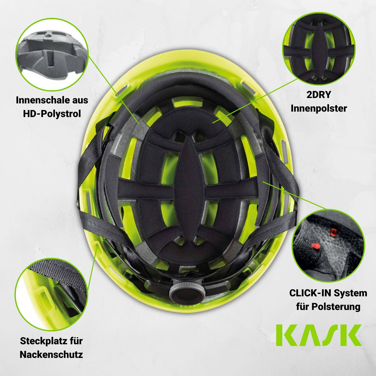 Schutzhelm KASK Primero / Primero Air WHE00114-221 Farbe warngelb Typ Primero Air Hi Viz Ausführung mit Belüftungskanäle
