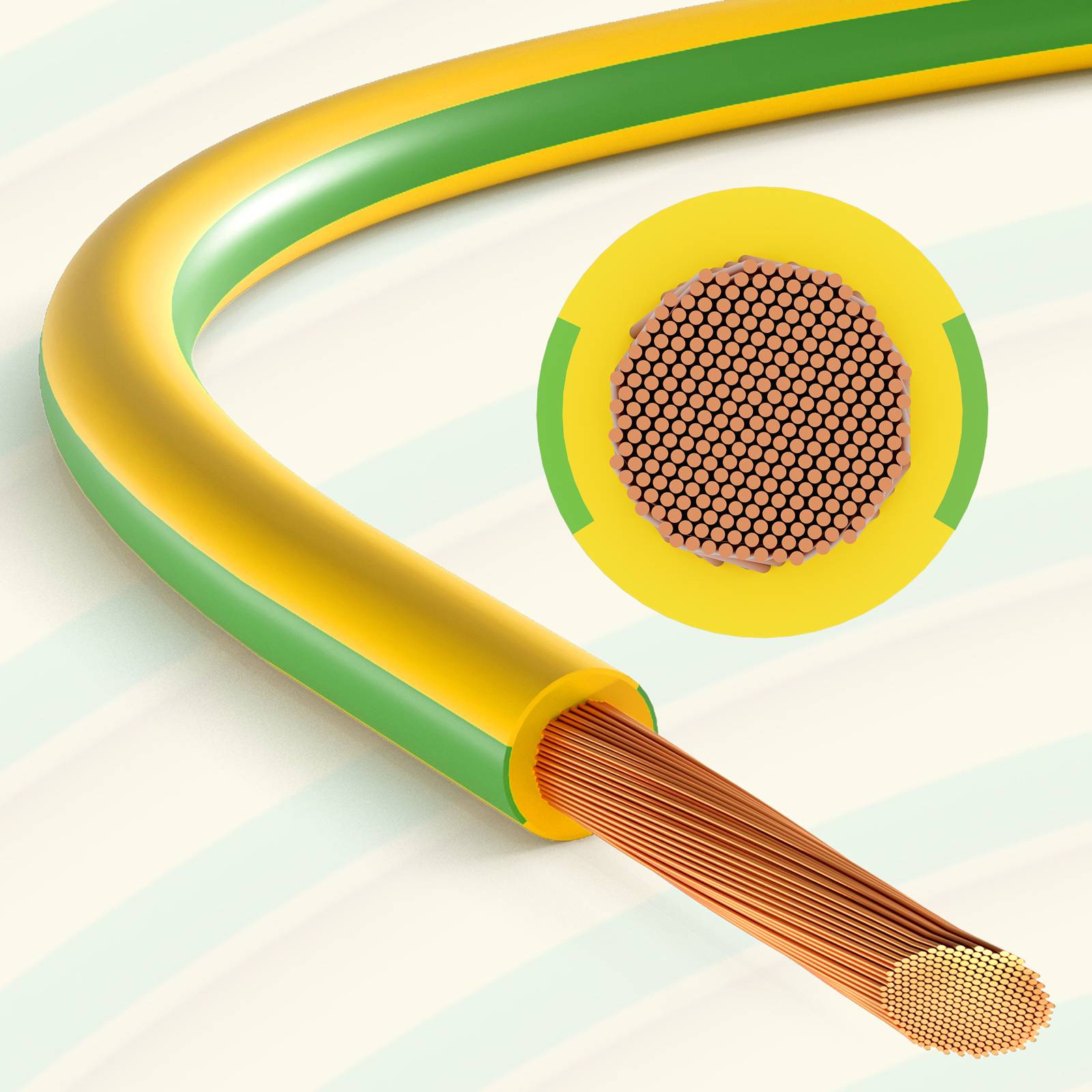 hb-digital Erdungskabel 10mm2 flexibel 15m PVC Aderleitung H07V-K