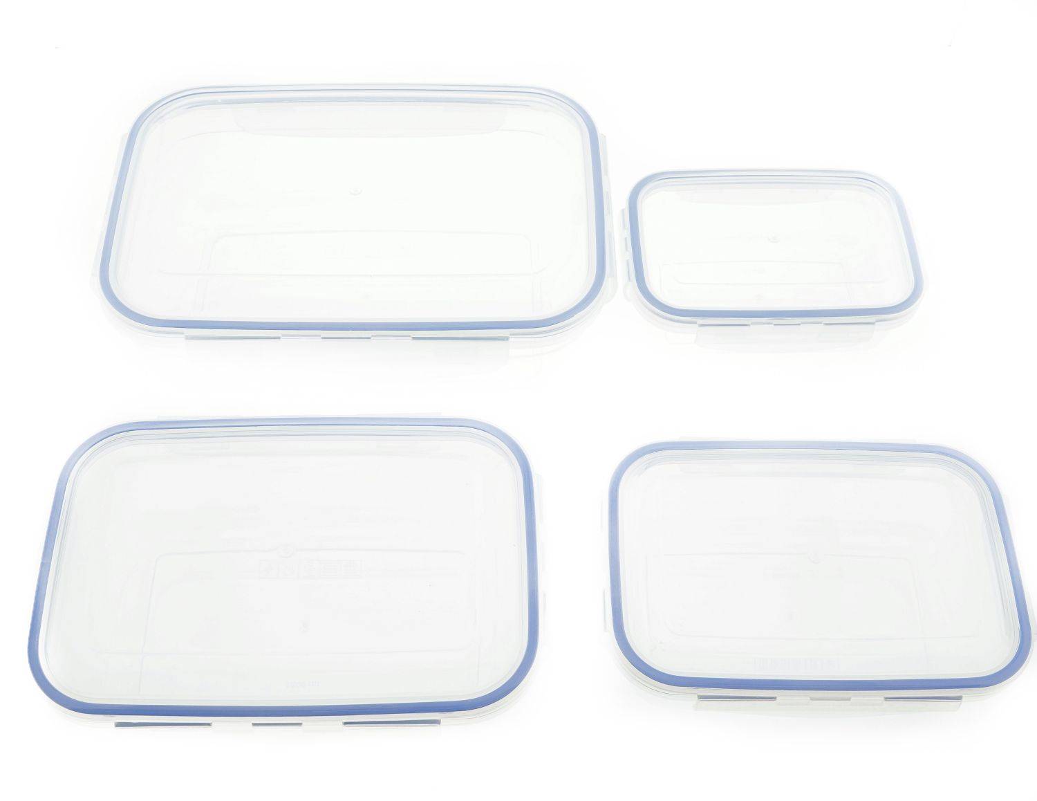 Frischhaltedosen mit Deckel, Vorratsdosen Set Kunststoff, 8 Teiliges Vorratsbehälter, Luftdicht, Transparent