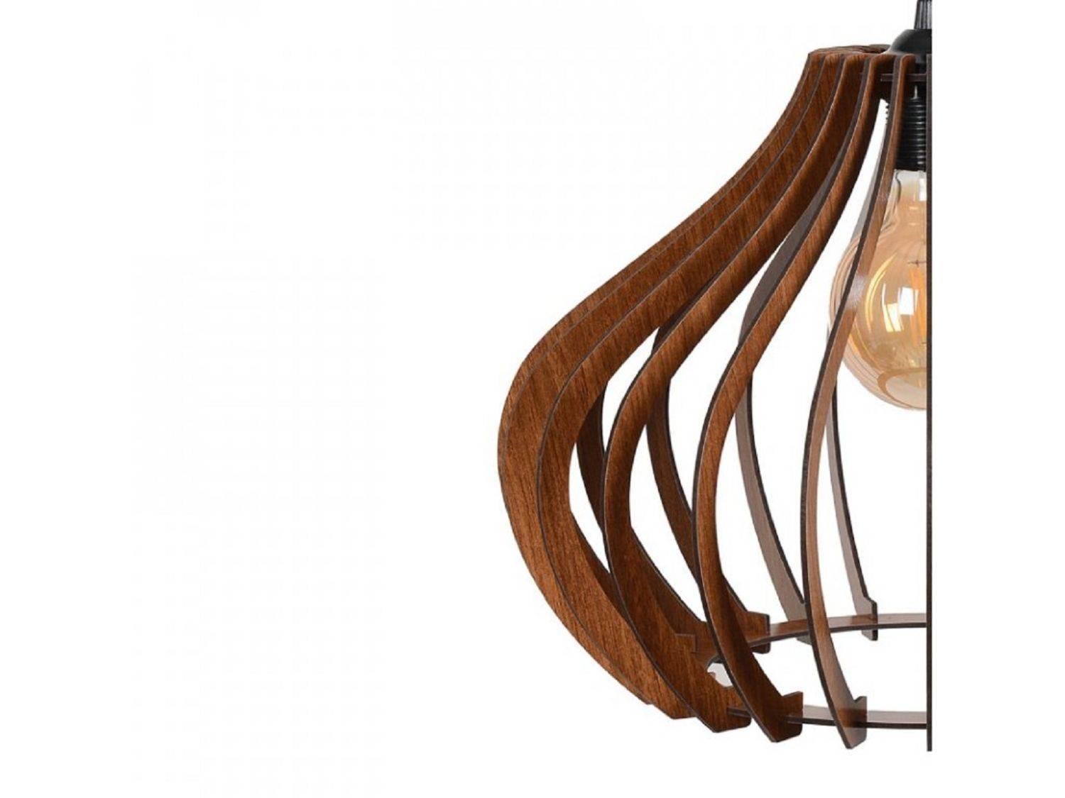 Luxel Avize Patara AV17 Pendelleuchte Deckenleuchte E27 Innenraumleuchte Deckenlampe Pendellampe Walnuss