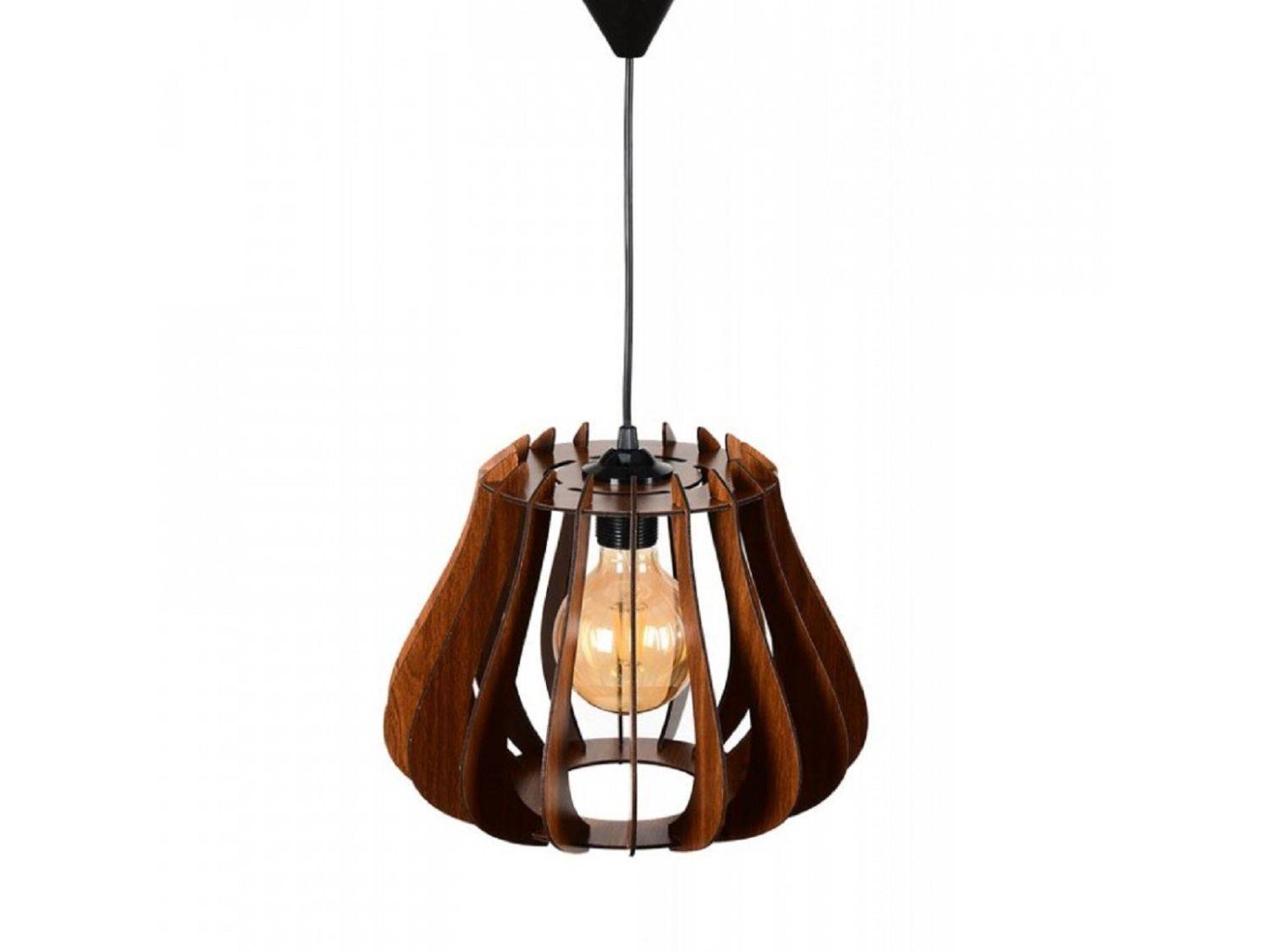 Luxel Avize Lal AV18 Pendelleuchte Deckenleuchte E27 Innenraumleuchte Deckenlampe Pendellampe Walnuss