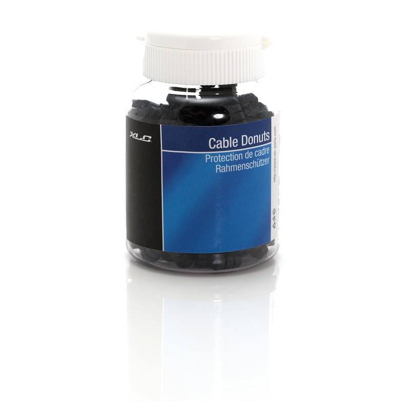 XLC Cable Donuts SH-X09 in Flasche, schwarz (200er Pack)