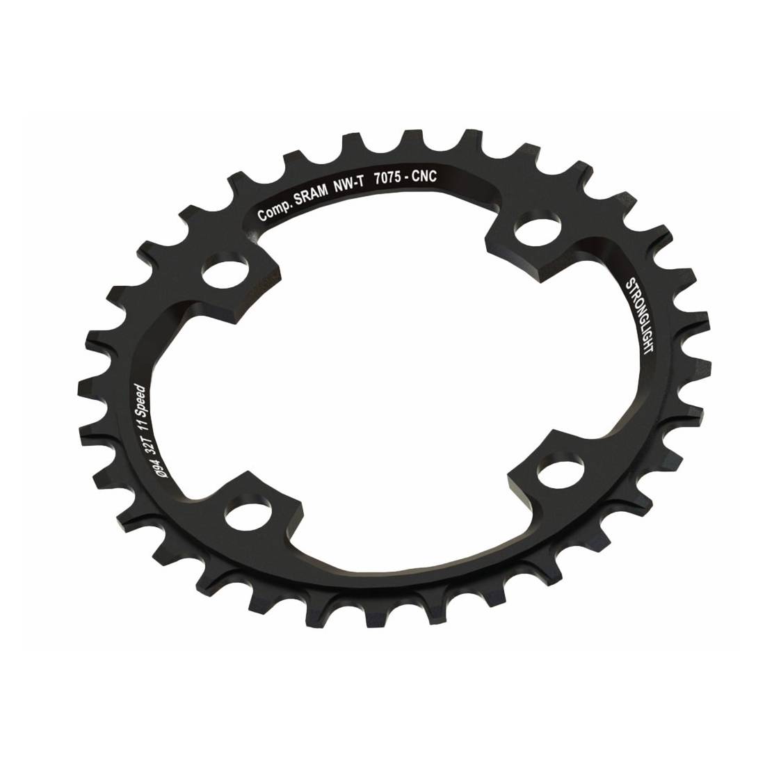 STRONGLIGHT 274662 Kettenblatt MTB Sram 1x11 für X01 4-Arm 34Z mit Gewinde LK104mm, schwarz (1 Stück)