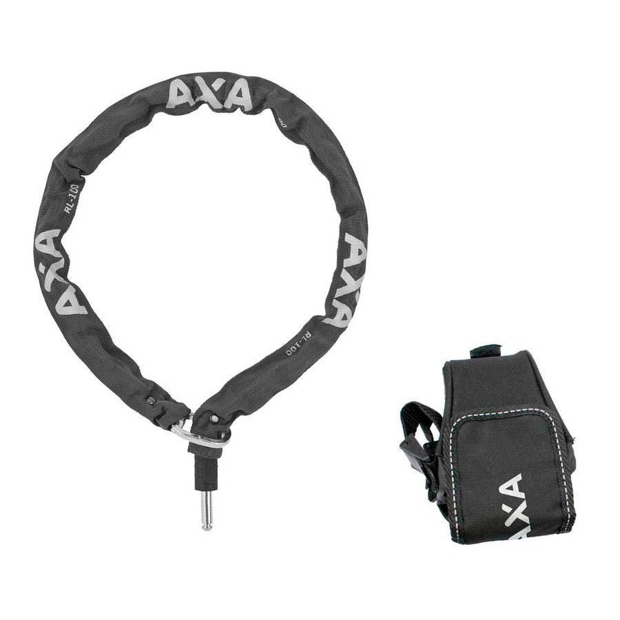 AXA 59551195SC Einsteckkette RLC 100 100cm inkl. Outdoortasche, schwarz (1 Stück)