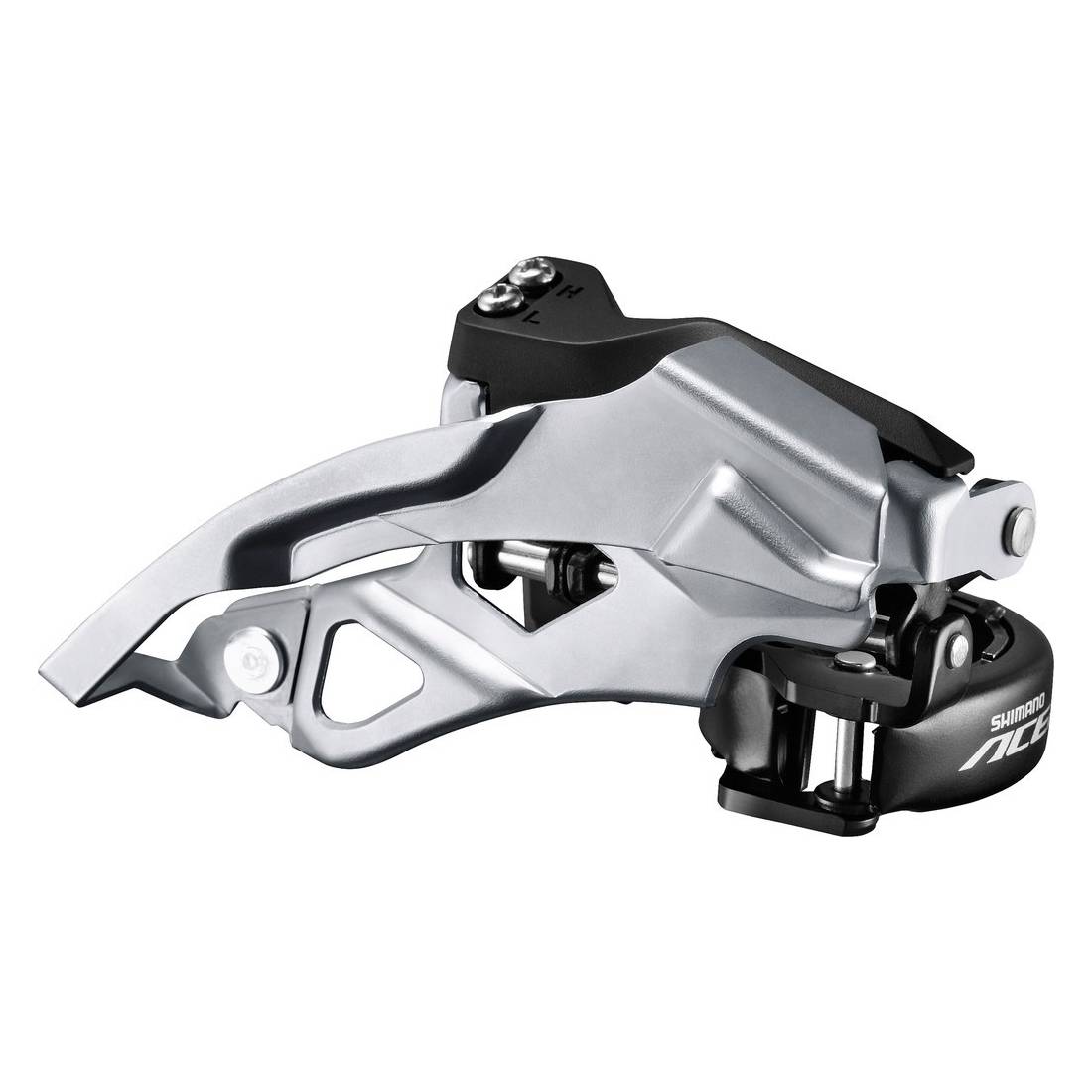 SHIMANO EFDT3000TSX6 Umwerfer "Acera" FD-T3000, Top-Swing, Dual Pull, 31,8 mm, 66-69°, 9-fach, schwarz/silber