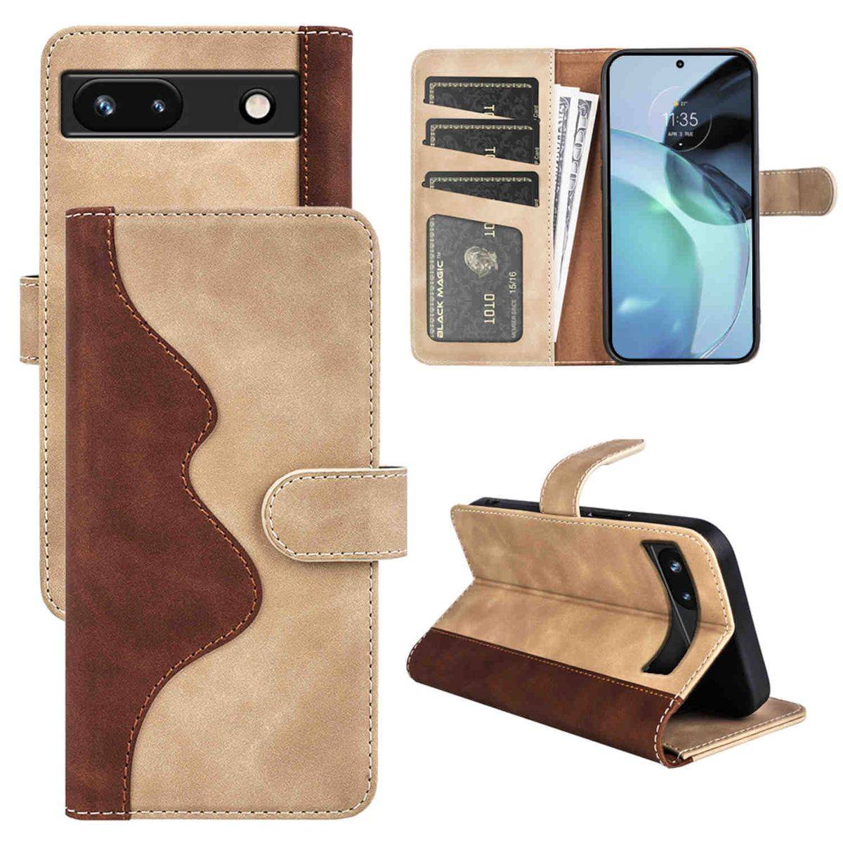 Für Google Pixel 7A Design Handy Tasche Braun Schutz Hülle Cover Etuis