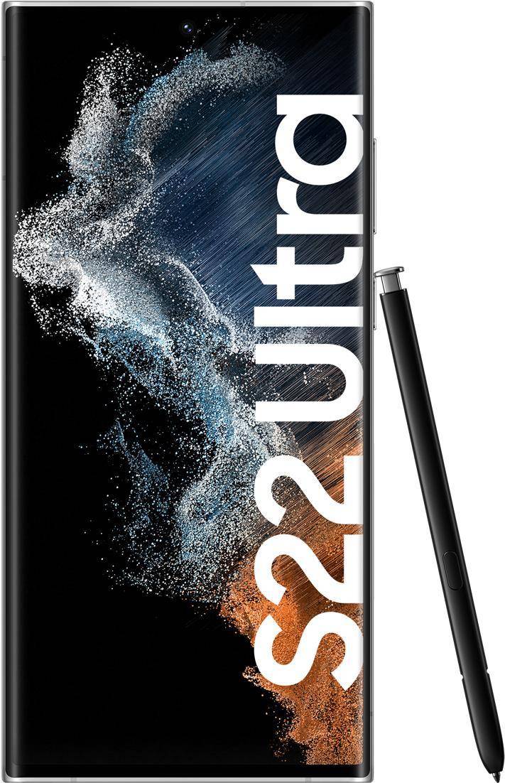 Samsung Galaxy S22 Ultra 5G 512GB Phantom White EU [17,31cm (6.8'') OLED Display, Android 12, 108MP Quad-Kamera] (SM-S908