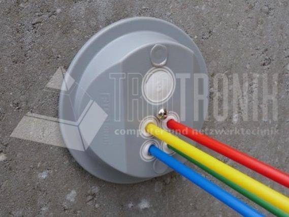 Lightwin FTTH mehrfach Mauerdurchführung, für 4x 12.5 / 4-8 + 1x 20 mm Rohre FTTx (80216)