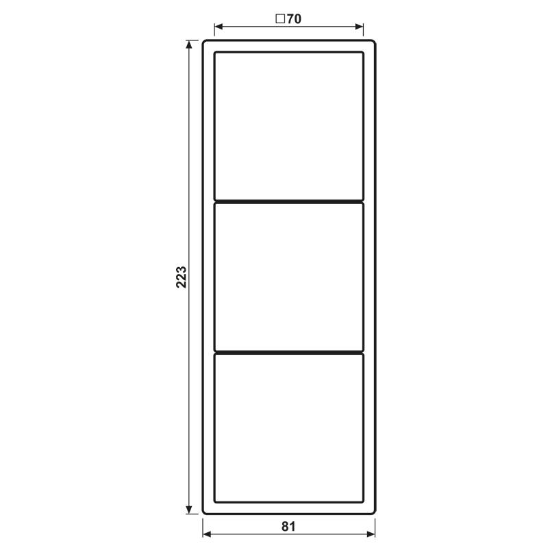 Jung Rahmen 3-fach LS 983 SWM
