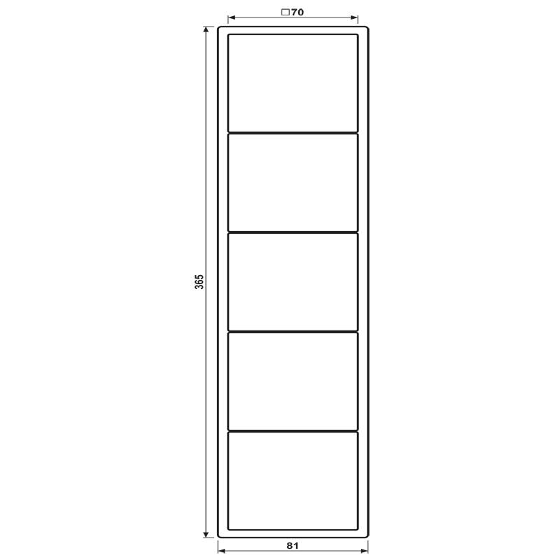 Jung Rahmen 5fach Mess/clas ME 2985 C