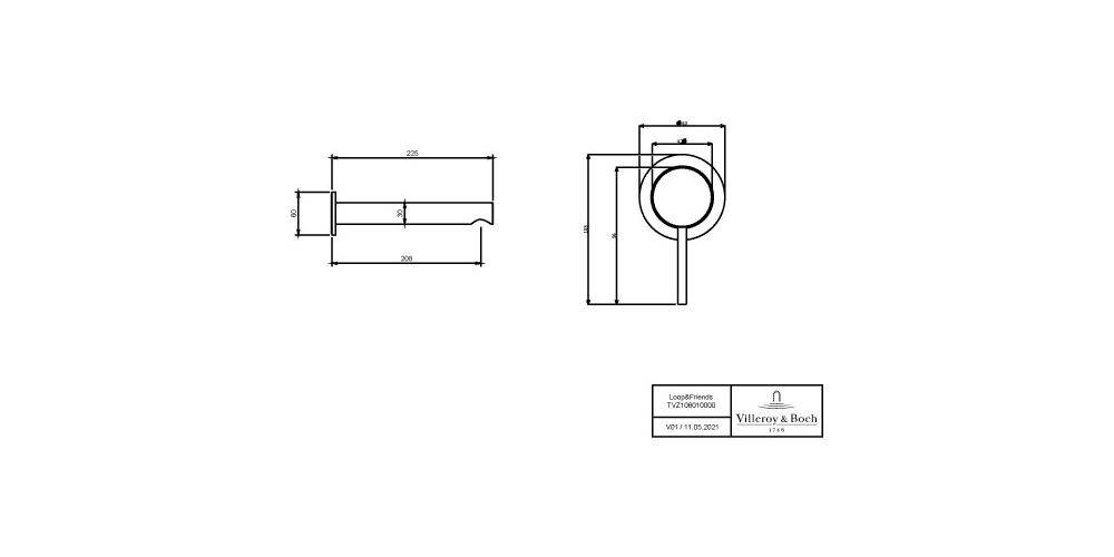 Villeroy & Boch V&B Waschtischauslauf-Set LOOP & FRIENDS Wd-mon,