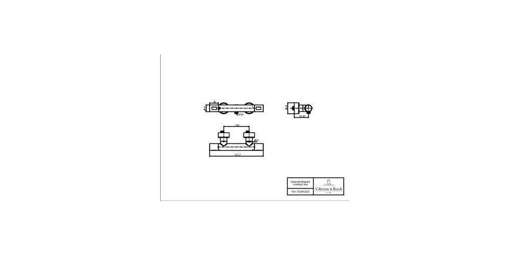 Villeroy & Boch V&B Thermostat-Brausebatterie UNIVERSAL 317x104x65mm,