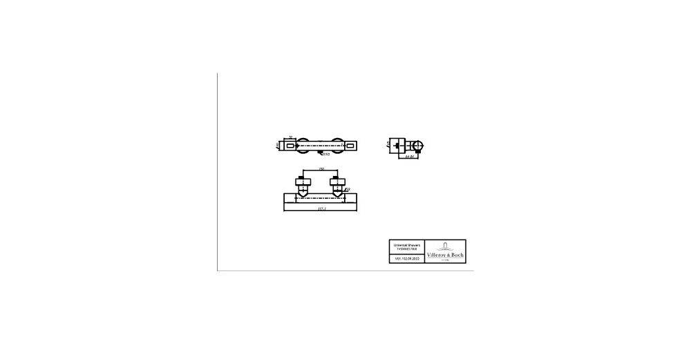 Villeroy & Boch V&B Thermostat-Brausebatterie UNIVERSAL 317x104x65mm,