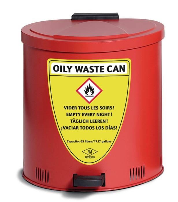 Sicherheitssammelbehälter 65l Stahlbl.H580xB545xT535mm ASECOS
