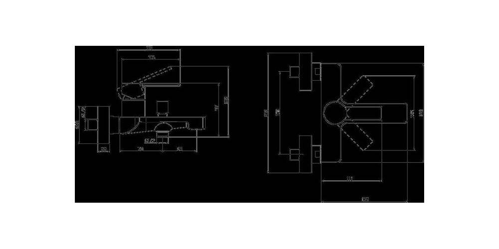 Villeroy & Boch V&B Einhand-Wannenbatterie ARCHITECTURA 180x97x156mm