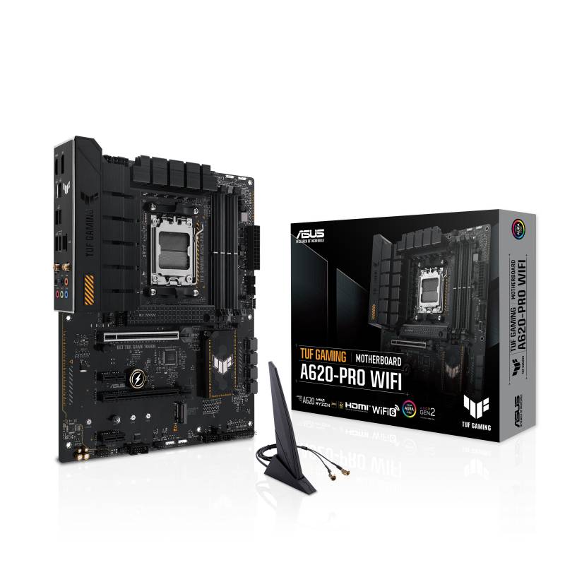 ASUS TUF GAMING A620-PRO WIFI - Motherboard - ATX - Socket AM5 - AMD A620 Chipsatz - USB 3.1 Gen 1, USB-C 3.2 Gen 1 - 2.5 Gigabit LAN, Wi-Fi
