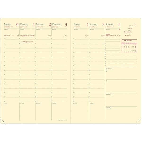 Kalender Geschäftbus Prestige 10x15cm Marlow nachtblau 2027