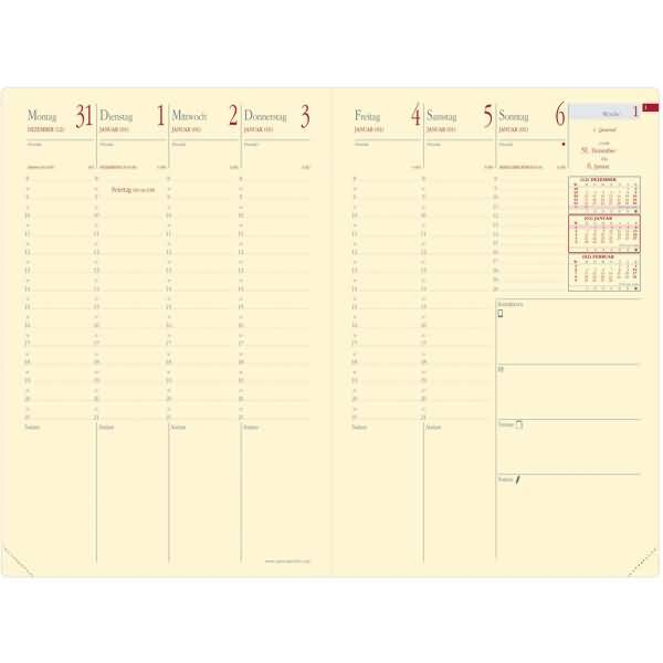 Buchkalender Minister Prestige 16x24cm Marlow nachtblau 2026