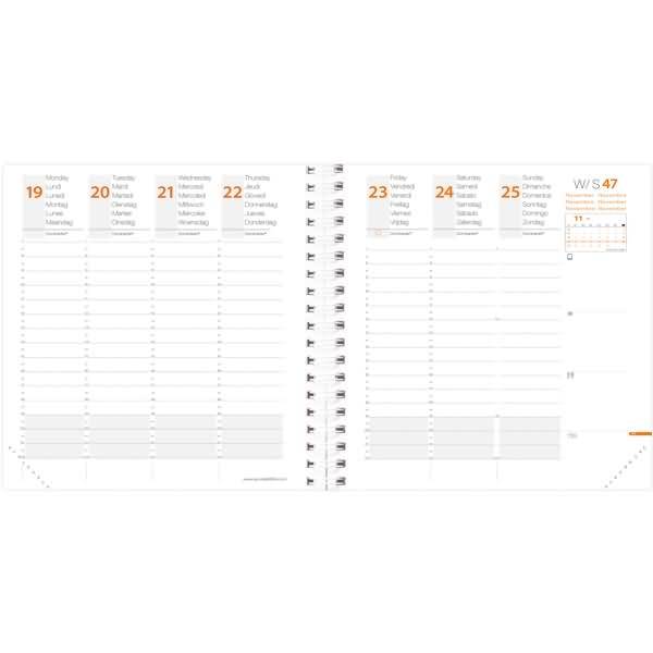 Terminkalender Time & Life Medium 16x16cm Metallic-Khaki 2026