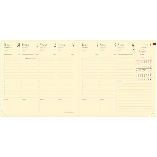 Buchkalender Executif Prestige 16x16cm Marlow nachtblau 2026