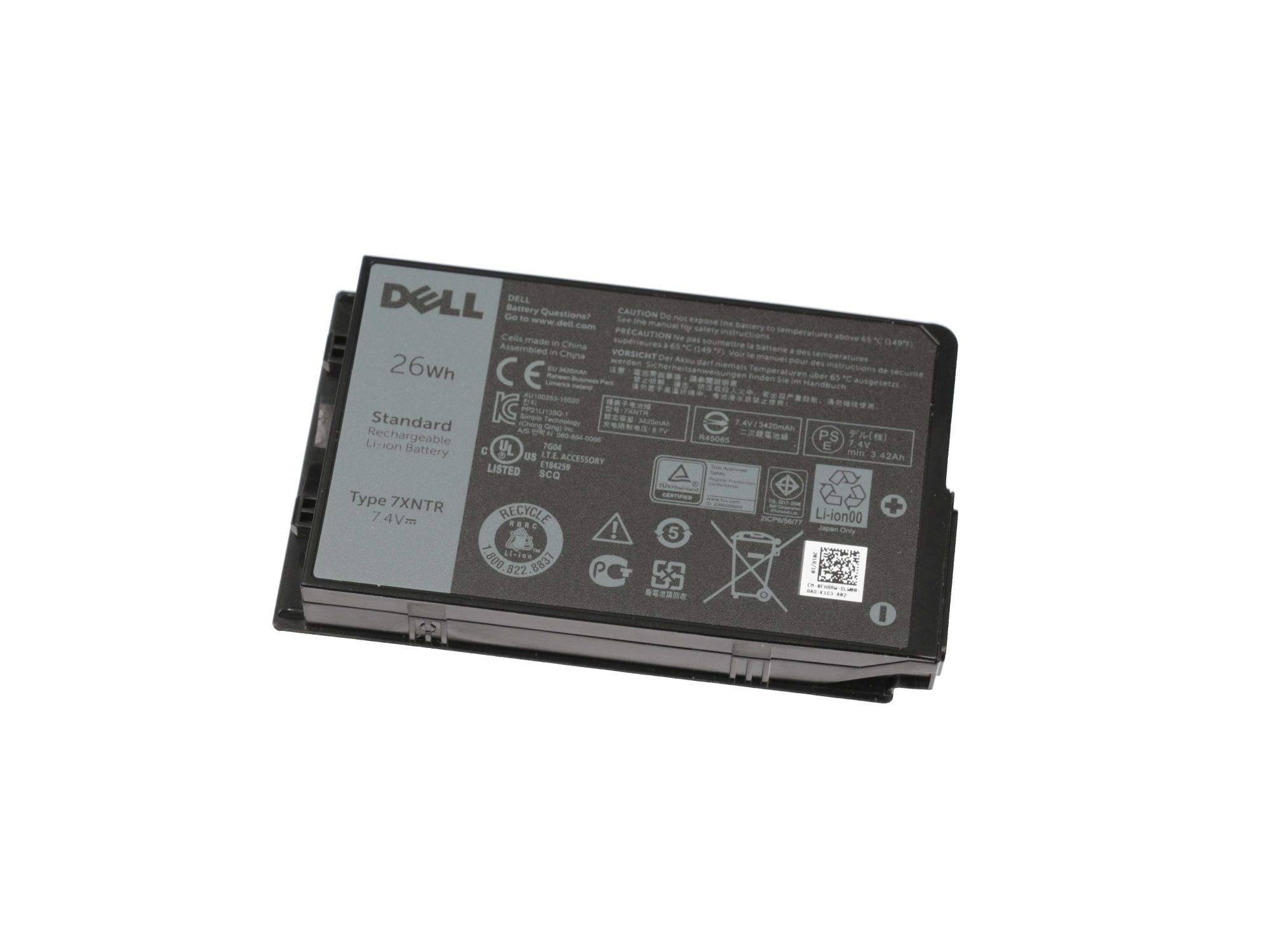 Dell 7XNTR Akku 26Wh Original - Akku - 3.420 mAh - 7,4 V