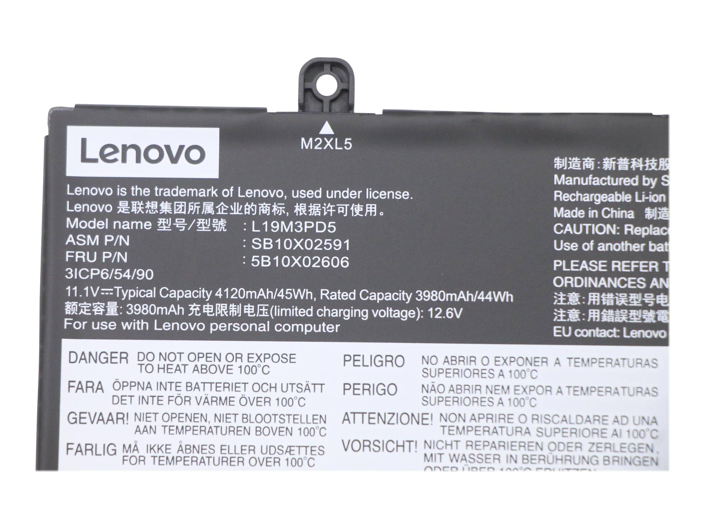 LENOVO - Simplo L19M3PD5 - Laptop-Batterie - Lithium-Ionen