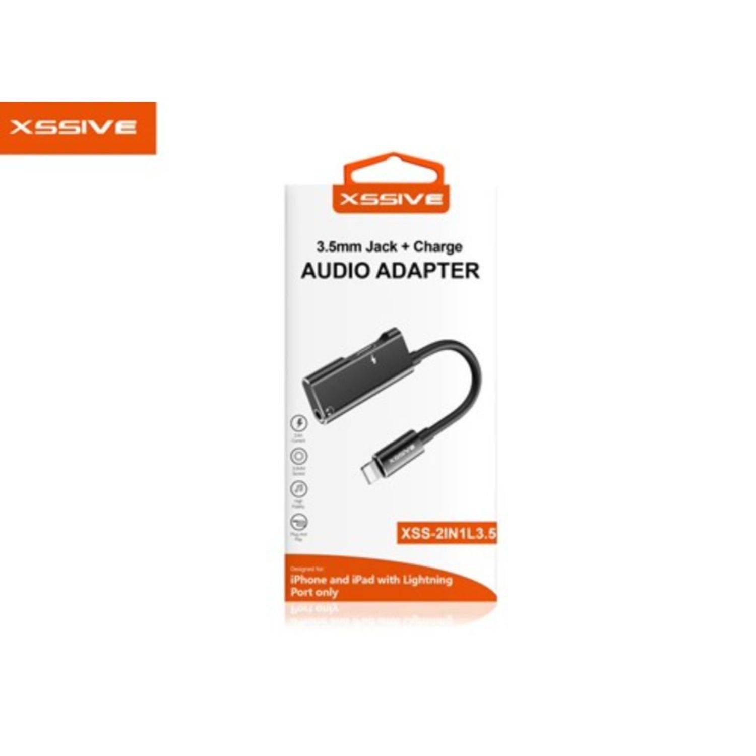 2in1 Adapter 3.5mm Jack + Ladeadapter kompatibel mit iOS 2.4A