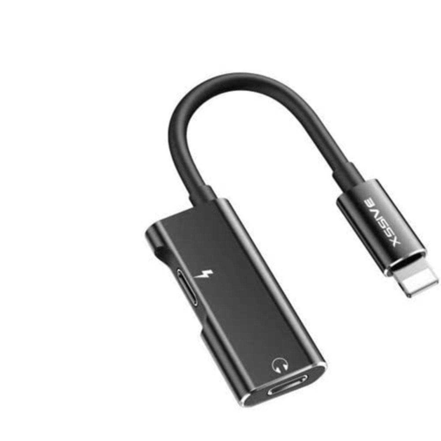 2in1 Adapter 3.5mm Jack + Ladeadapter kompatibel mit iOS 2.4A