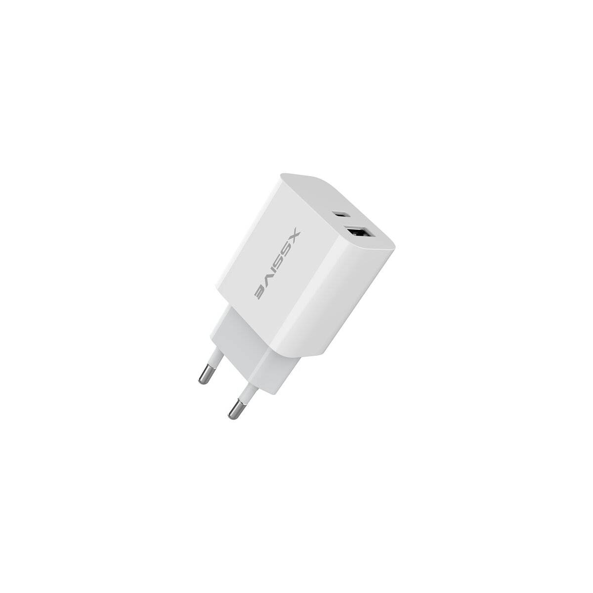 Dual Port Wandladegerät PD20W/QC18W, Schnelladung 3A USB-A & USB-C