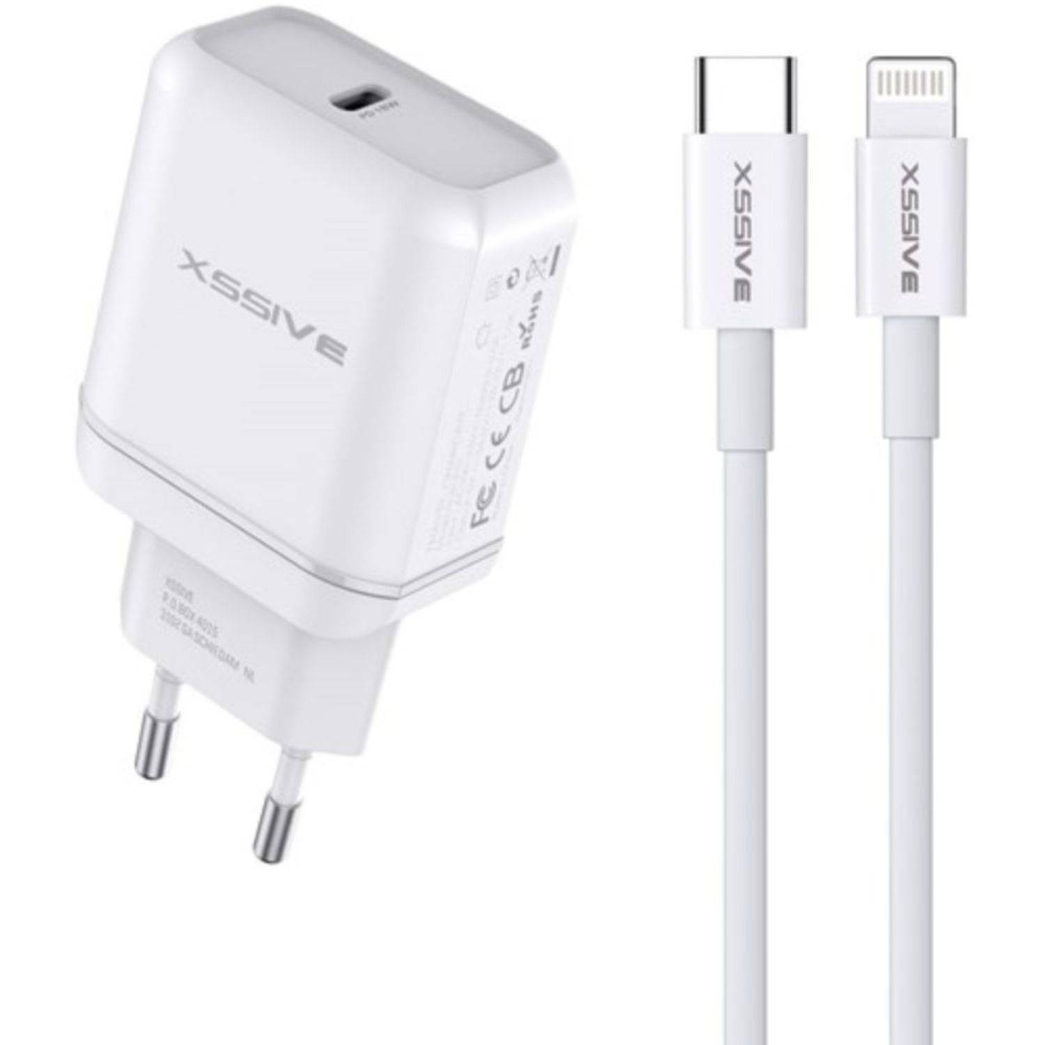 Schnelladegerät 20W Ladegerät und USB Kabel Type-C zu iOS Geräte 3A