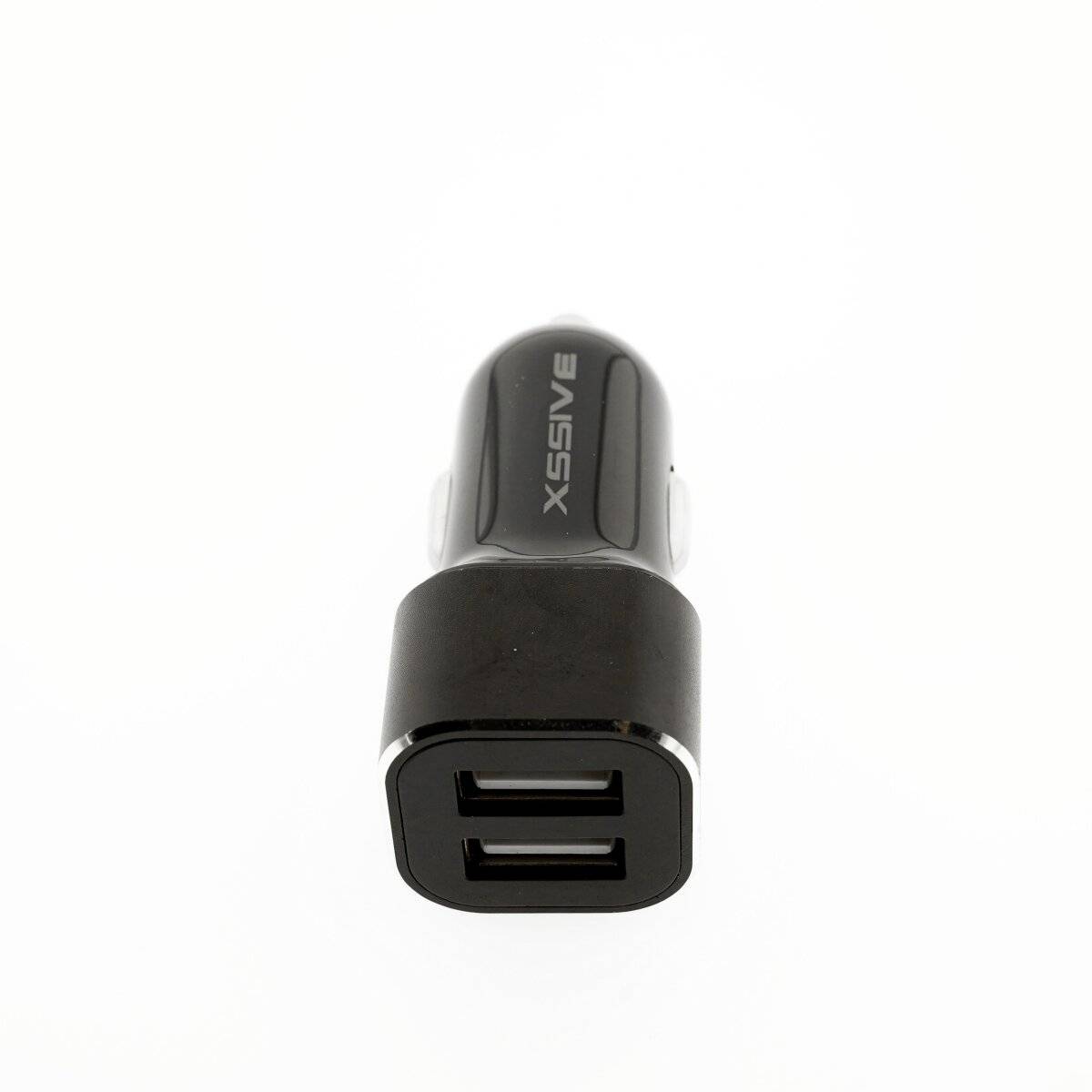 Dual USB KfZ Ladegerät Zigarettenanzünder 2.4A Output 1m Micro Kabel