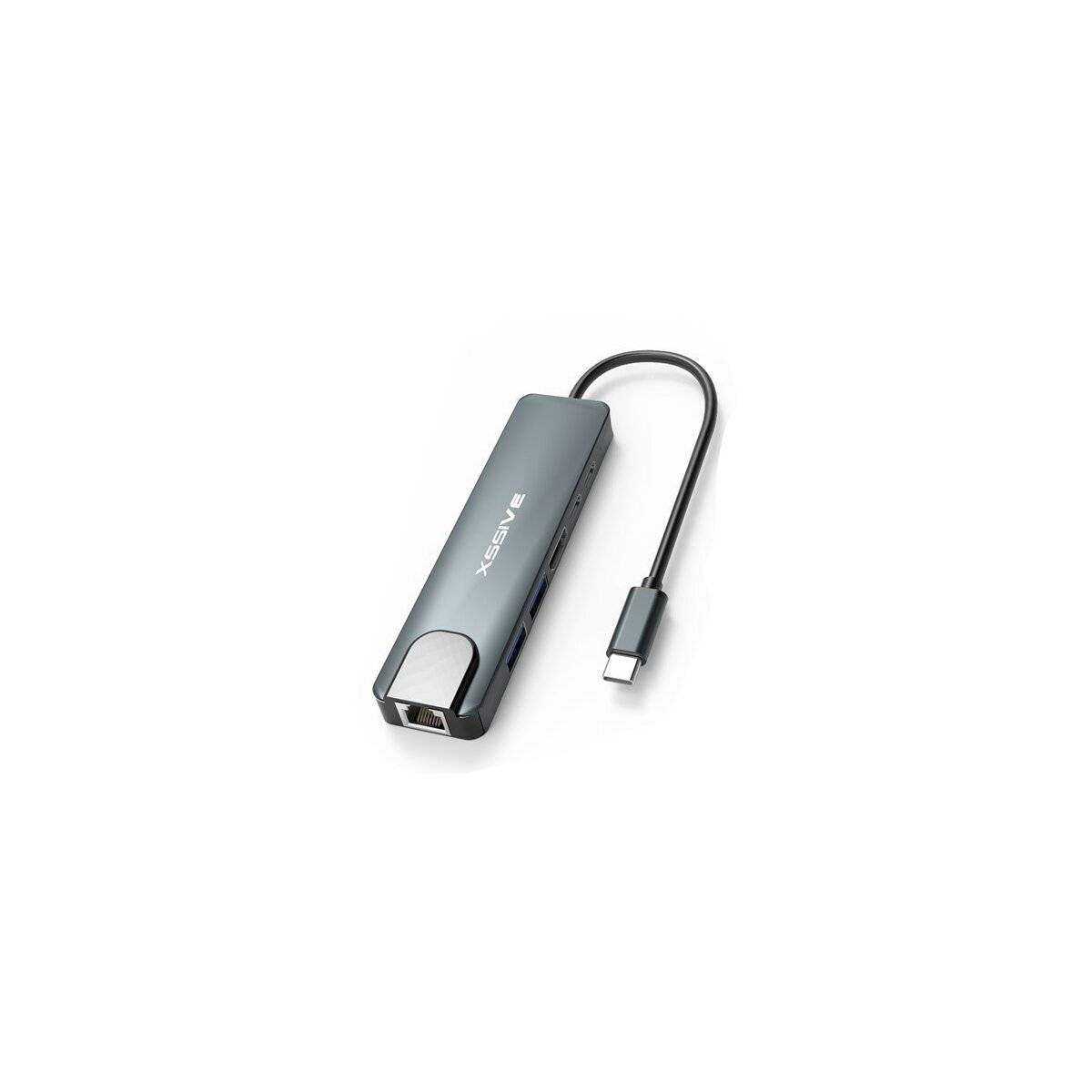 USB-C Pro Hub 6 in 1 Adapter Schlanker Multi-Port mit Ethernet