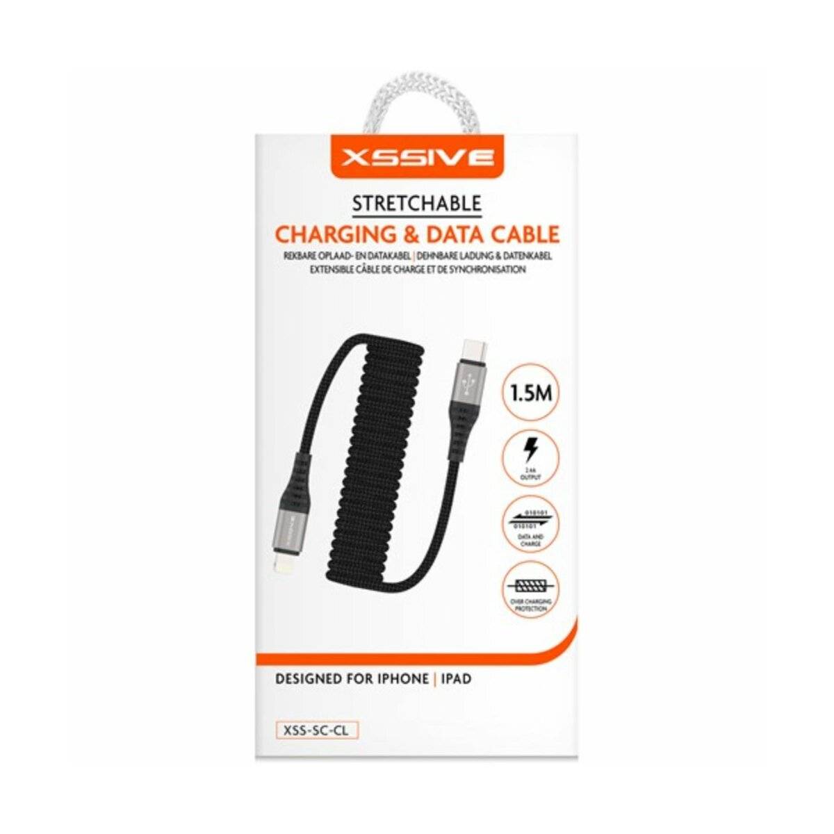 1,5 m Spiral Ladekabel und Datenkabel Kompatibel mit IOS Strechable geflochten
