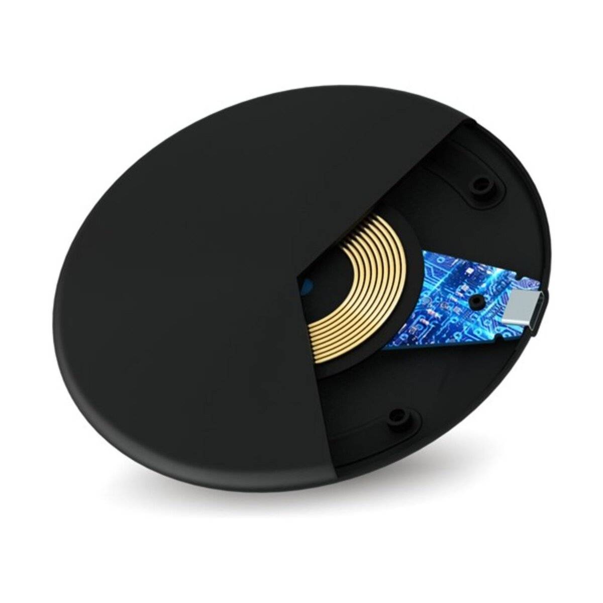 15W Universal Kabelloses Lade-Tischpad für Android und iOS Schwarz