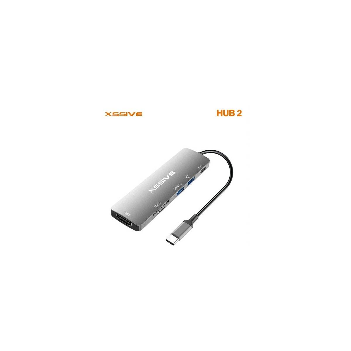 USB-C Pro Hub 6 in 1 Adapter Schlanker Multi-Port