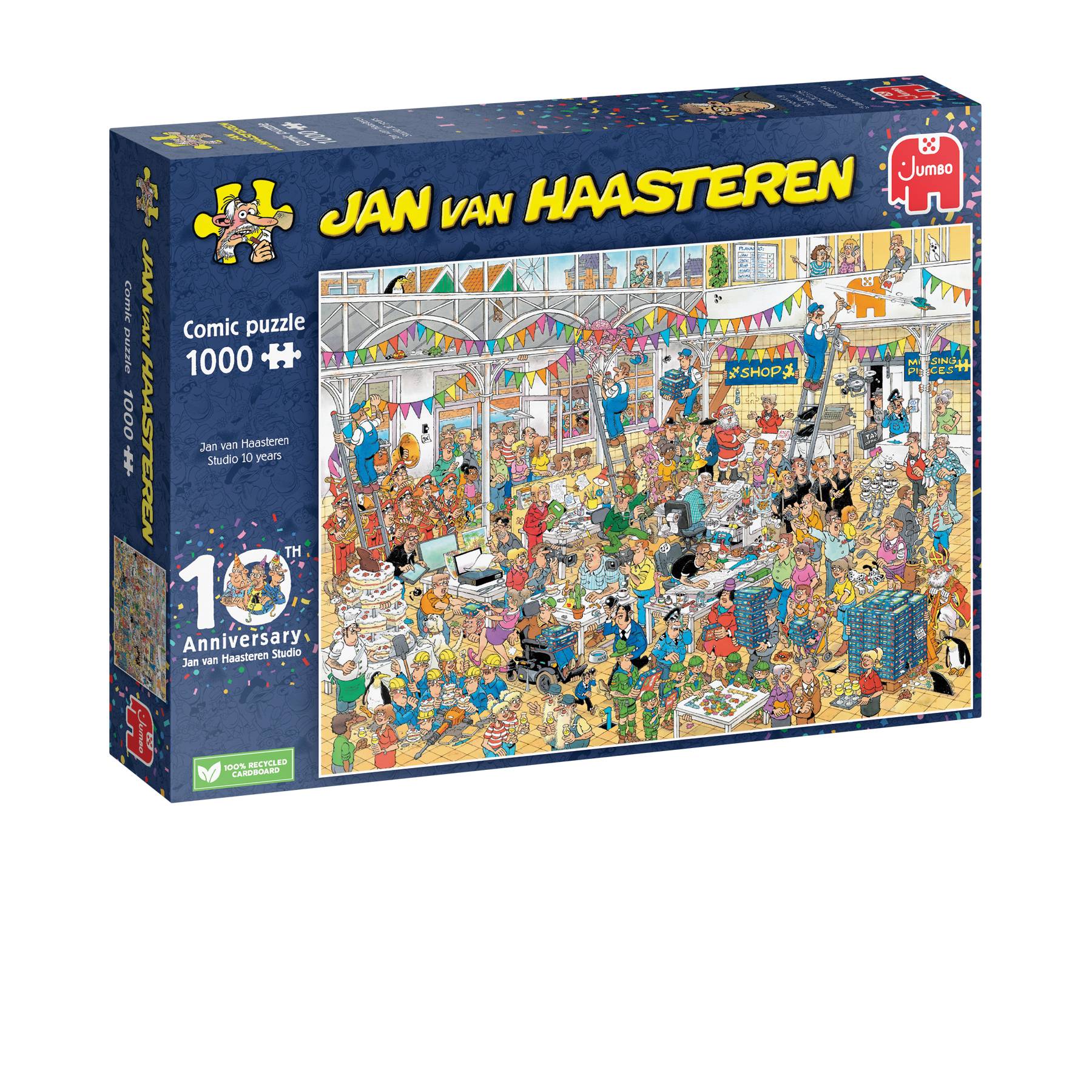 Jumbo Spiele 1110100028 Jan van Haasteren 10 Jahre JvH Studio 1000 Teile Puzzle