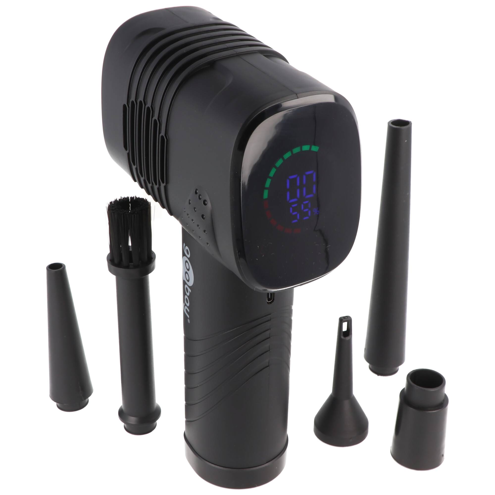 Goobay elektrisches Staubgebläse mit USB-C Ladekabel Li-ion 10,8V 2000mAh